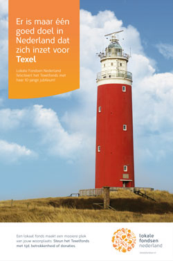 Advertentie voor Lokale Fondsen Nederland, door Reclamebureau Gedachtegoed