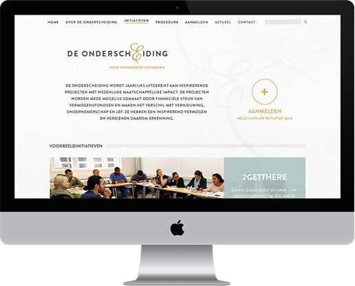 De website van De Onderscheiding