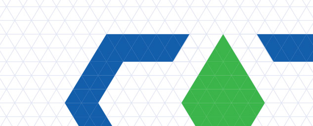 Detail van het nieuwe logo van Bitonic, met nieuwe grid