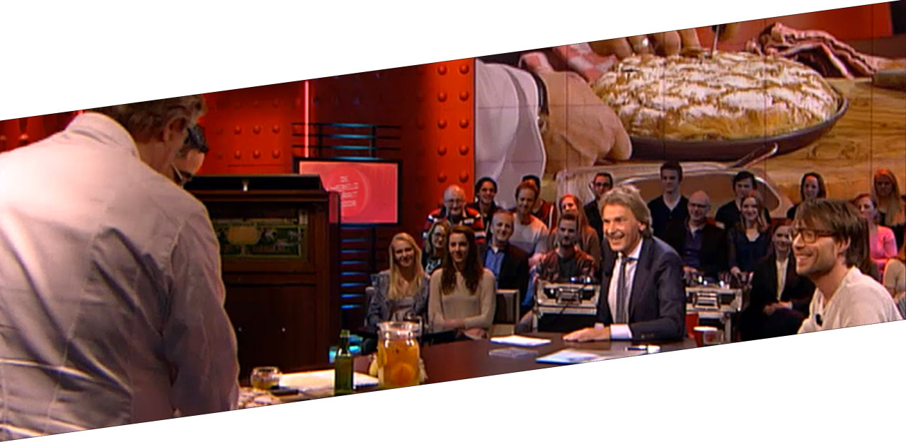 DWDD (De Wereld Draait Door) met Robert Kranenborg waar de bastilla wordt bereid en geproefd