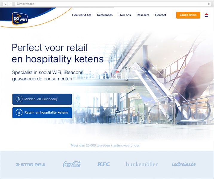 Basisontwerp webdesign voor de responsive website